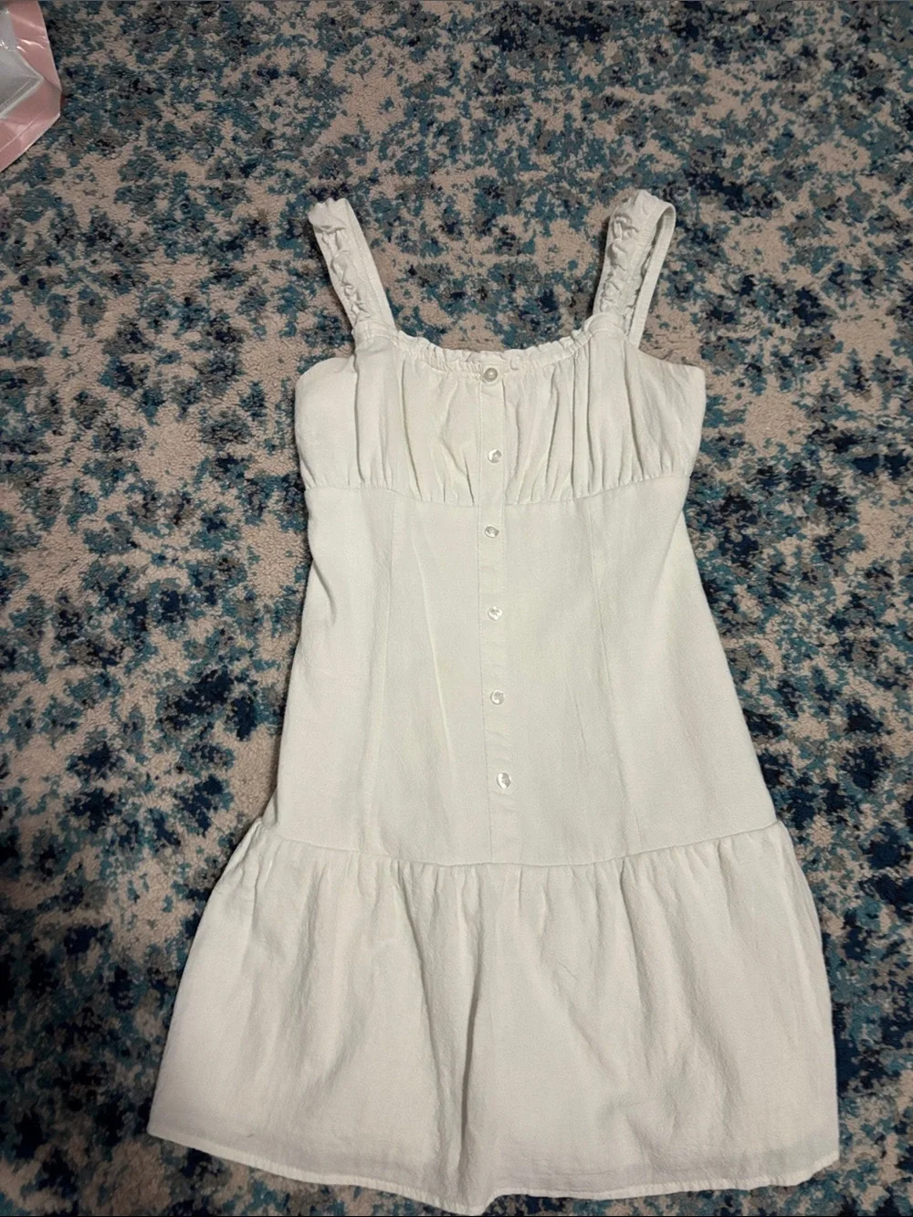 Old Navy White Button-Front Sundress